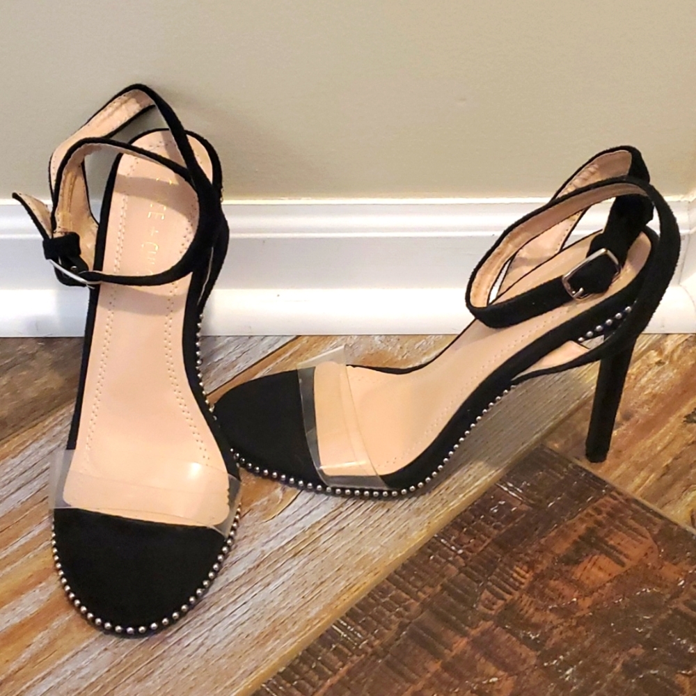 Strappy pump heels